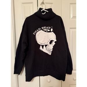 Mori Calliope Birthday UnAlive Dead Beat Honorary Sweater Hololive Black Size F